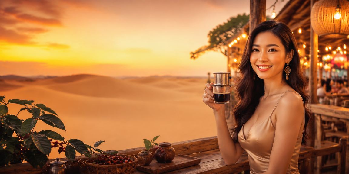 Người chơi thư giãn tại Mũi Né với cà phê và nền tảng cá cược trực tuyến